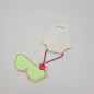 Preview: Kleiner Anhänger Brille #10 neon-gelbgrün/pink